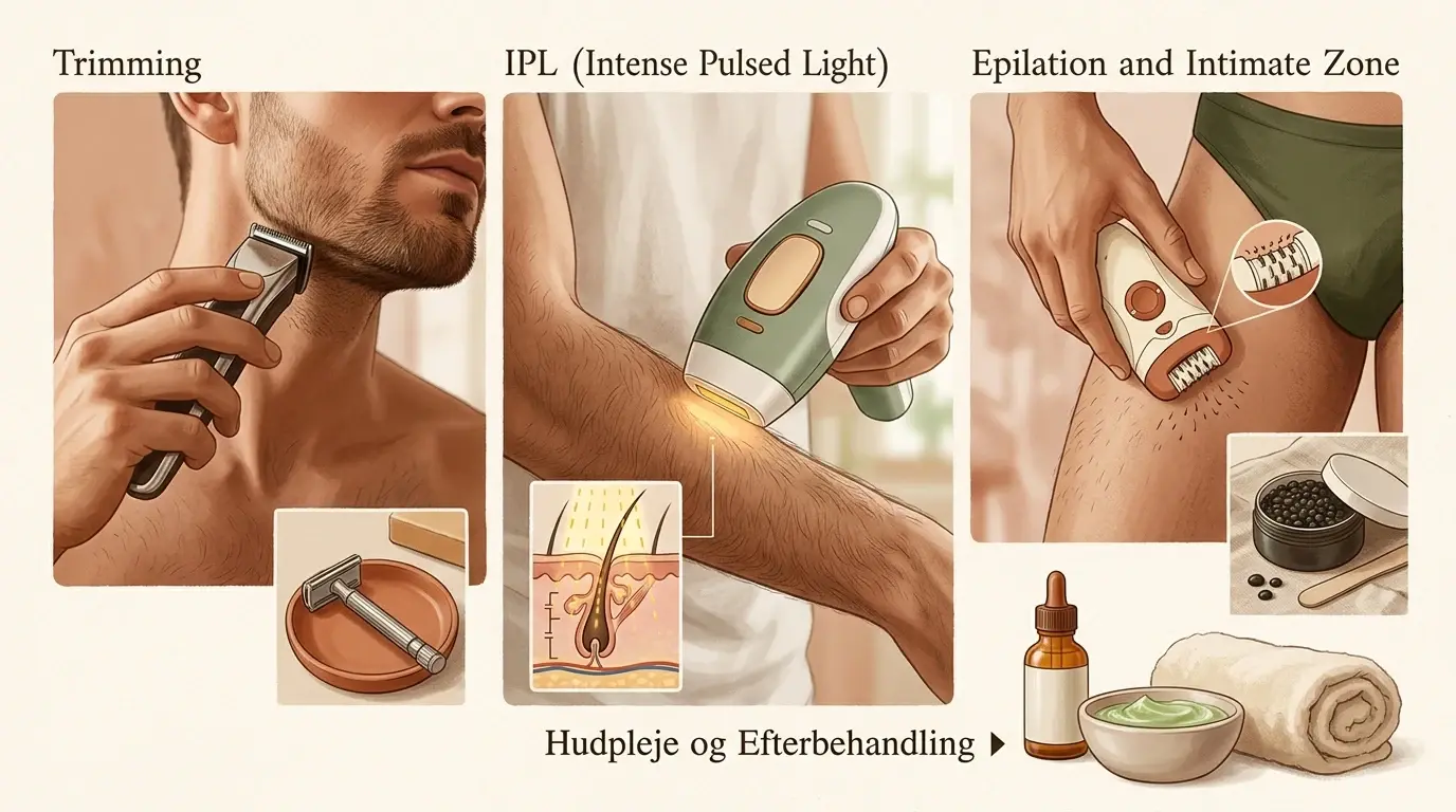 Hårfjerning mænd: trimmer, IPL eller epilator?