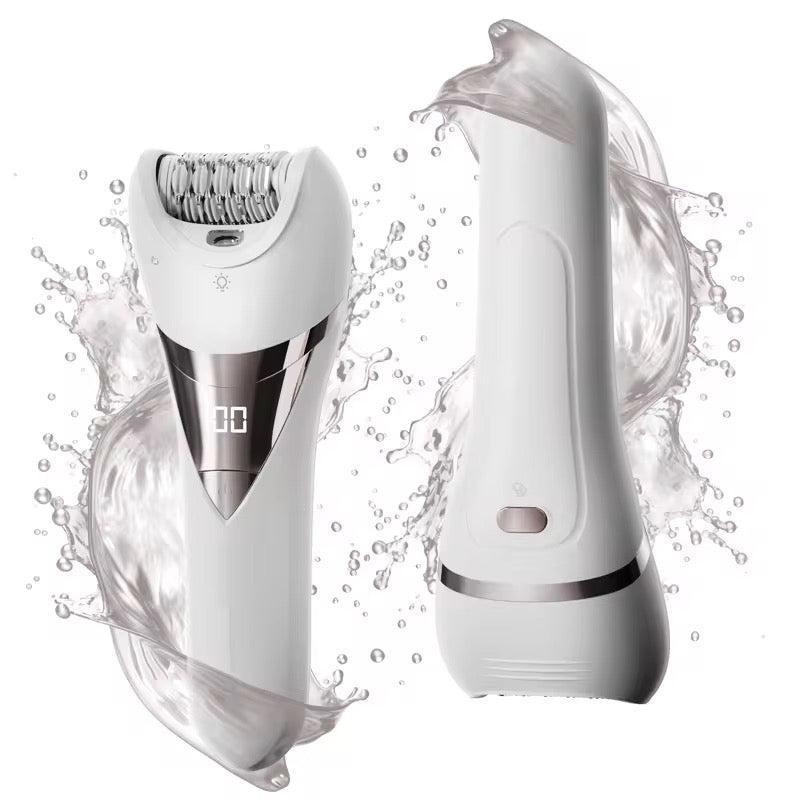 SkySkin Epilator 2-i-1 vandtæt epilator og ladyshaver med LED-lys